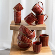 Charger l'image dans la galerie, Coffret de 4 coupelles Jaspe 12 cm Rouge - Table Passion