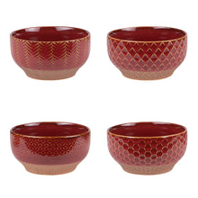 Charger l'image dans la galerie, Coffret de 4 coupelles Jaspe 12 cm Rouge - Table Passion