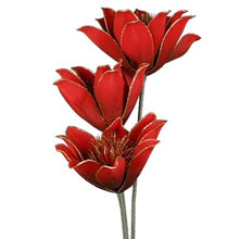 Charger l'image dans la galerie, Fleur artificielle Clarkia rouge et dorée 90 cm - Côté Table