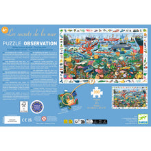 Charger l'image dans la galerie, Puzzle d'observation Les secrets de la mer 200 pièces - Djeco