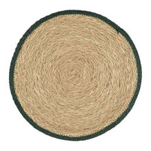 Charger l'image dans la galerie, Set de table rond boho vert foncé jonc de mer- Sema Design