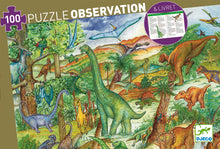 Charger l'image dans la galerie, Puzzle d'observation Les dinosaures 100 pièces - Djeco